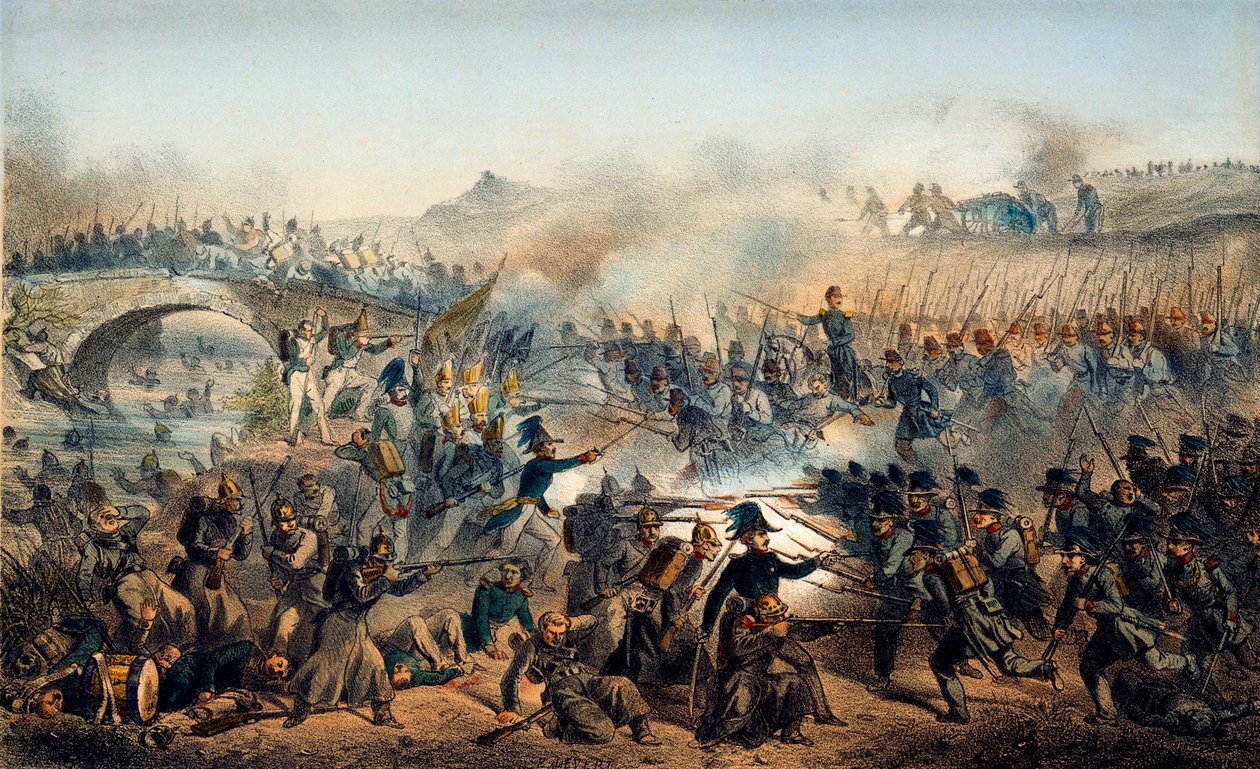 The Battle of the Chernaya River on August 16, 1855 by Paul Levert
