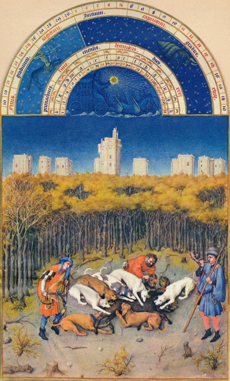 December - the Château de Vincennes by Paul Limbourg