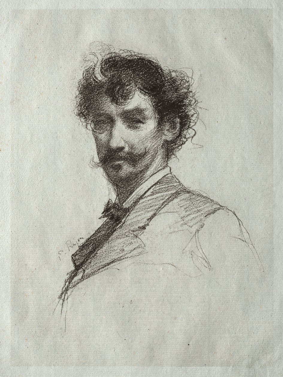 James McNeill Whistler with White Lock and Monocle by Paul Rajon