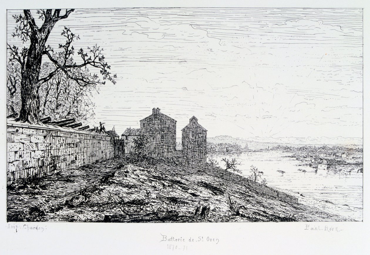 Battery of St Ouen, Siege of Paris, 1870-1871 by Paul Roux
