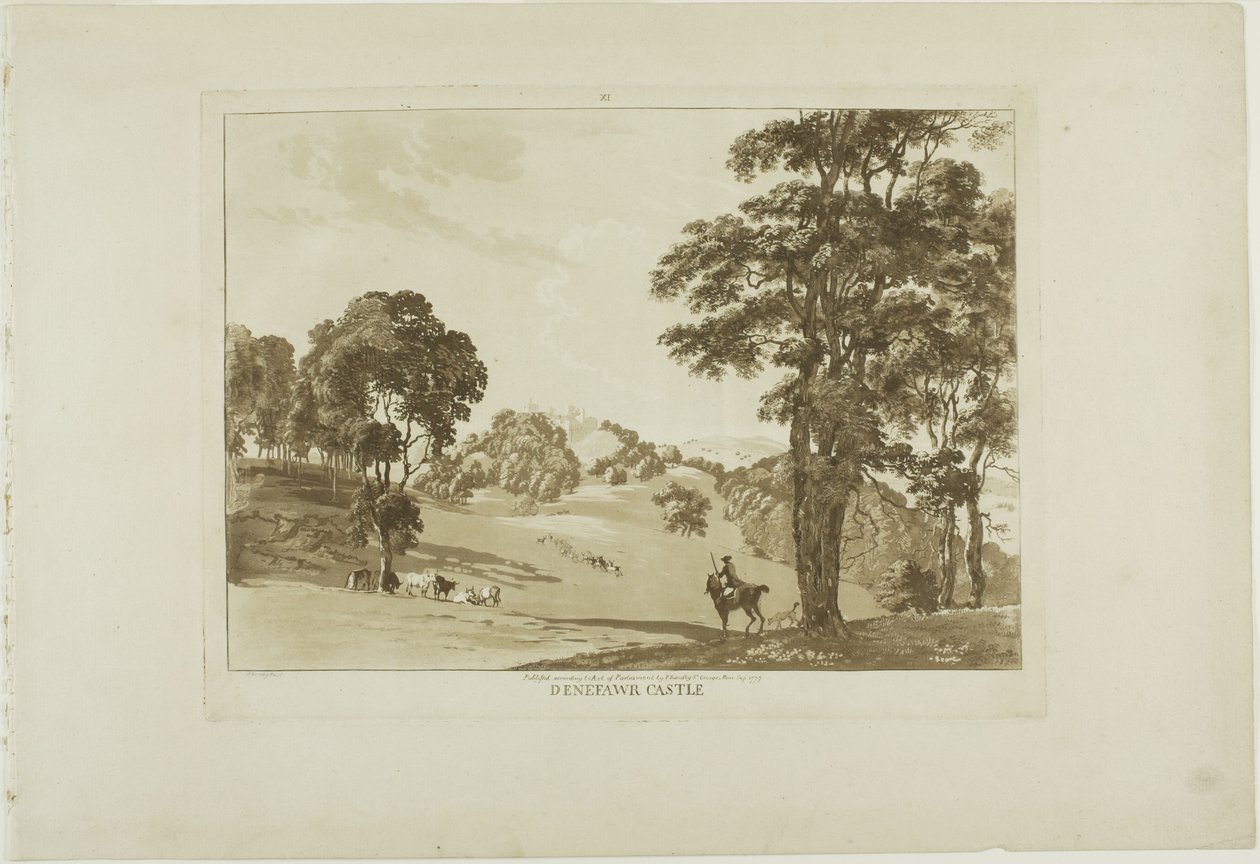 Denefawr Castle, plate eleven from Twelve Views in Wales by Paul Sandby