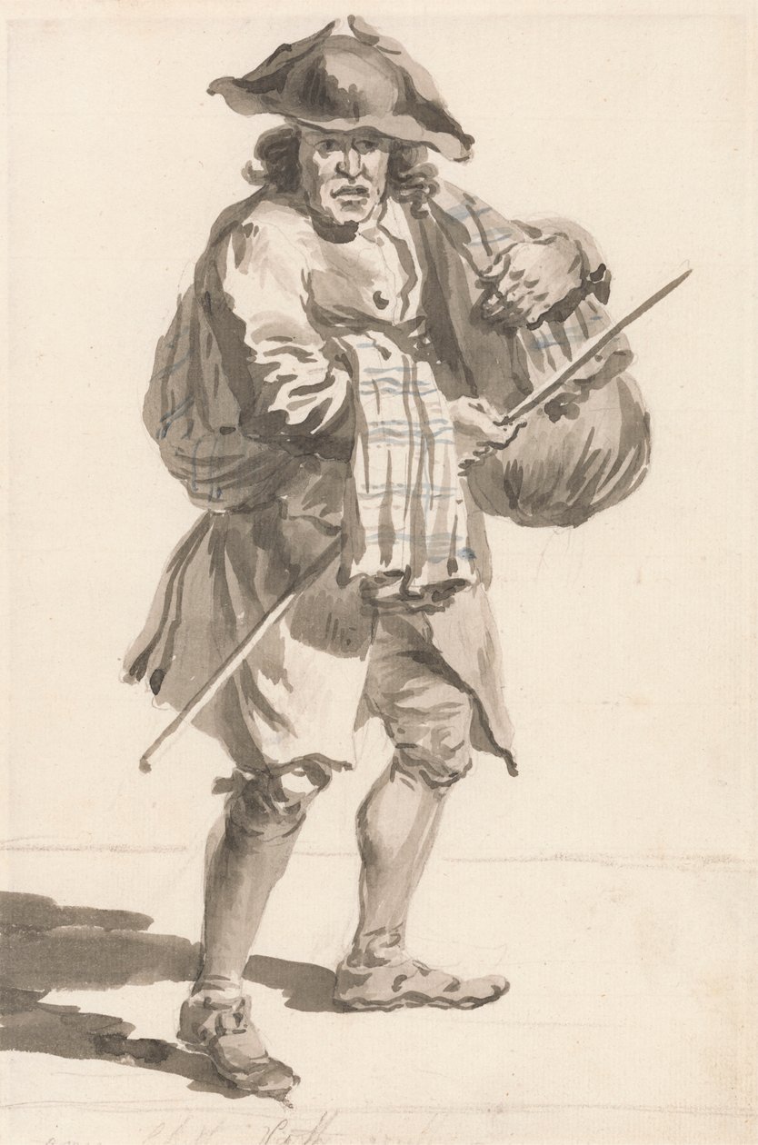 London Cries: A Man with a Bundle, Old Clothes by Paul Sandby