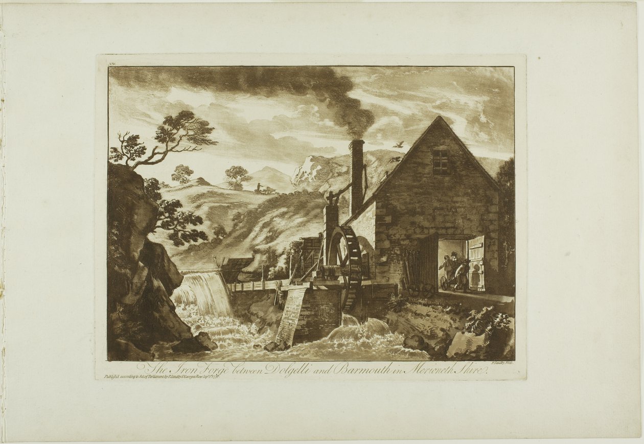 The Iron Forge between Dolgelli and Barmouth in Merioneth Shire by Paul Sandby