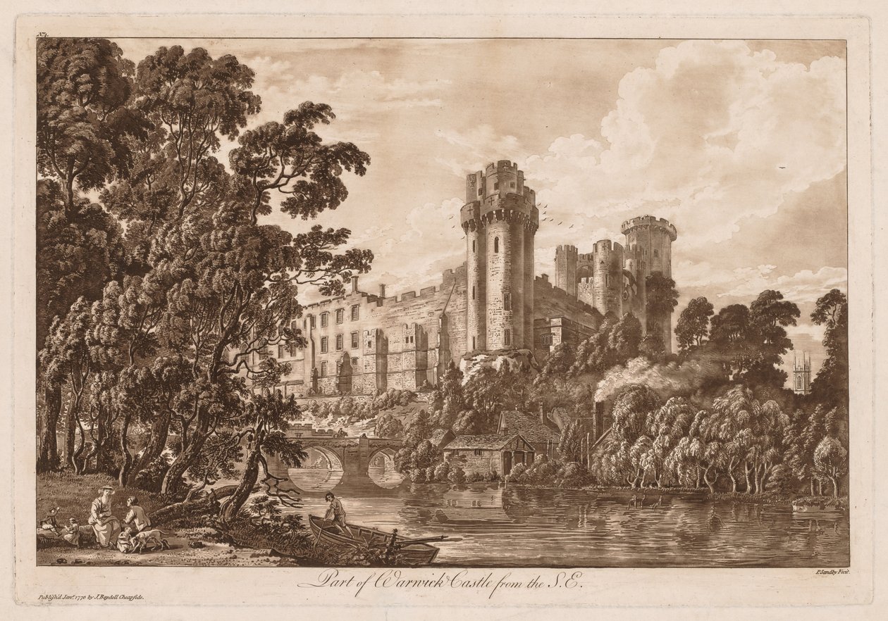 Views of Warwick Castle: Part of Warwick Castle from the South East by Paul Sandby