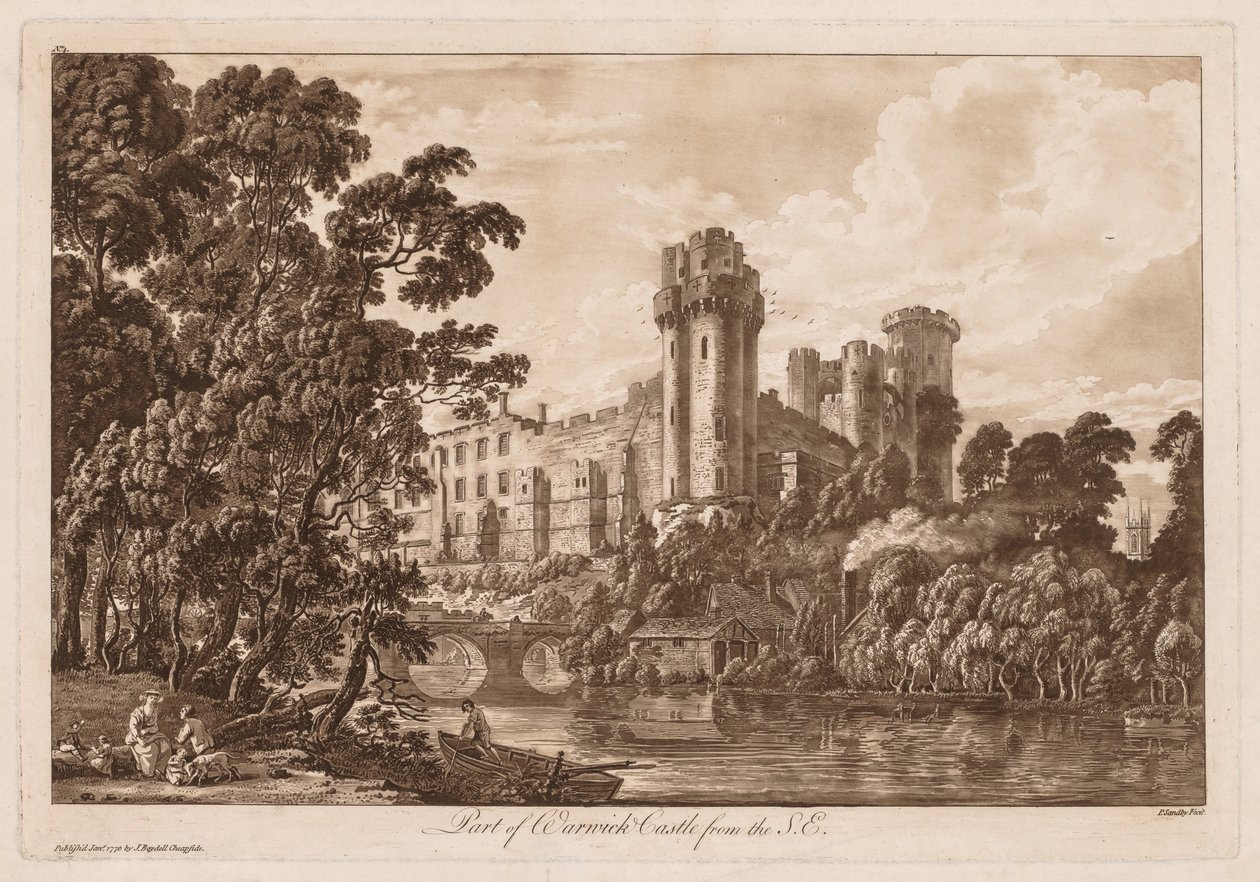 Views of Warwick Castle: Part of Warwick Castle from the South East by Paul Sandby