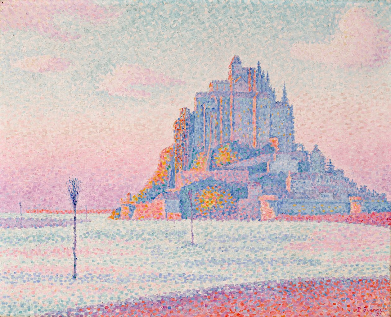 Mont Saint-Michel, Setting Sun by Paul Signac