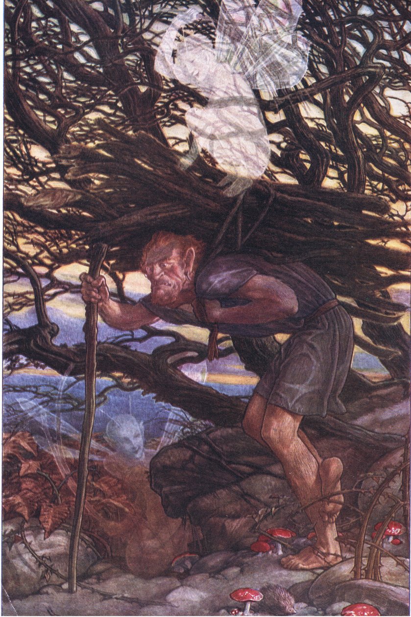 And yet I needs must curse, illustration from The Tempest, 1908 by Paul Vincent Woodroffe