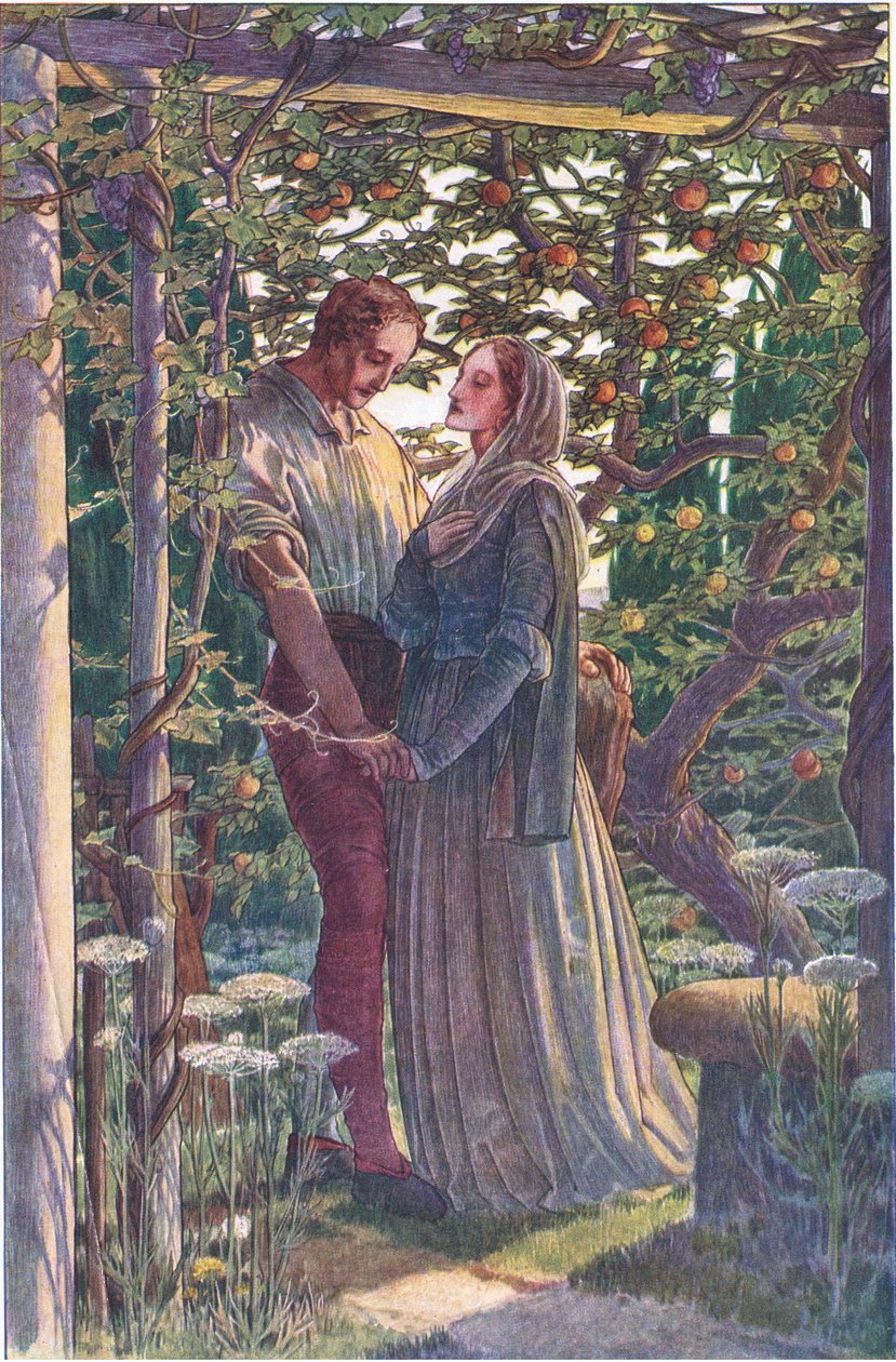 Fair encounter of the most rare affections, illustration from The Tempest, 1908 by Paul Vincent Woodroffe