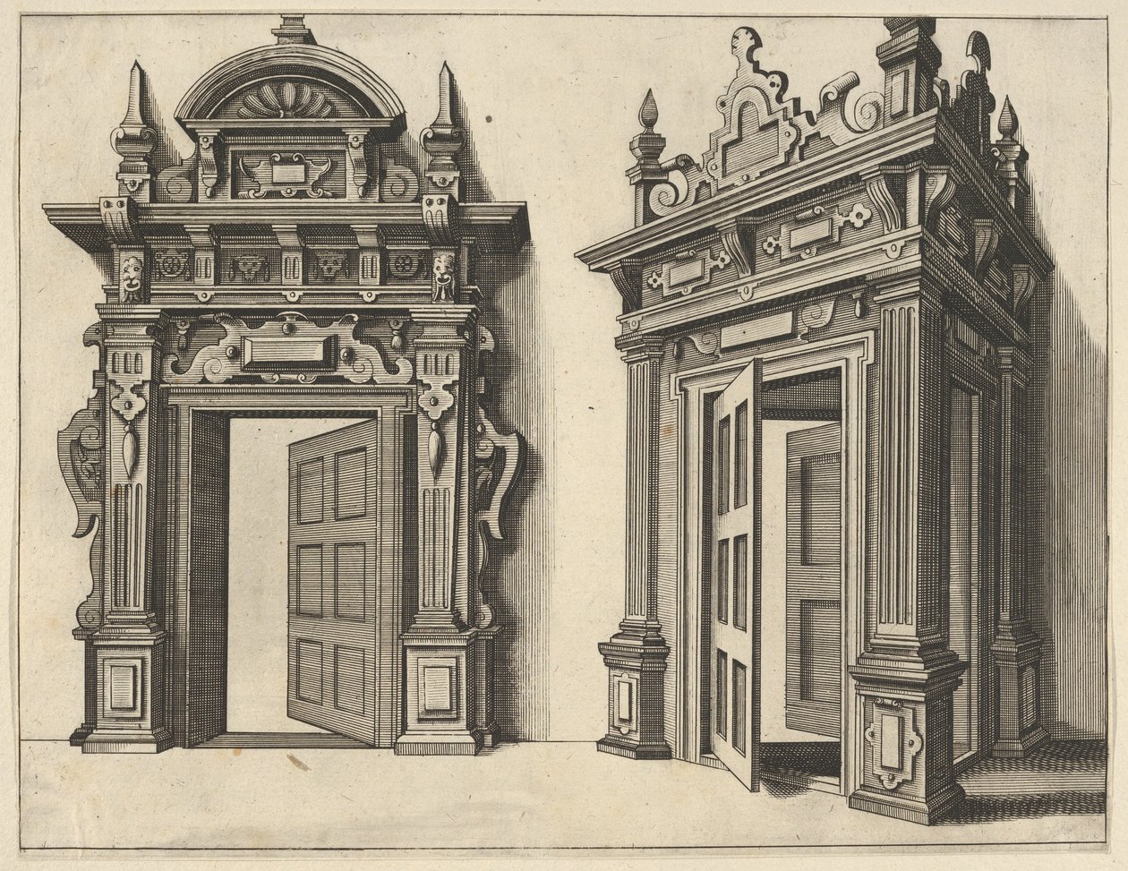 Two Wooden Portals by Paul Vredeman de Vries