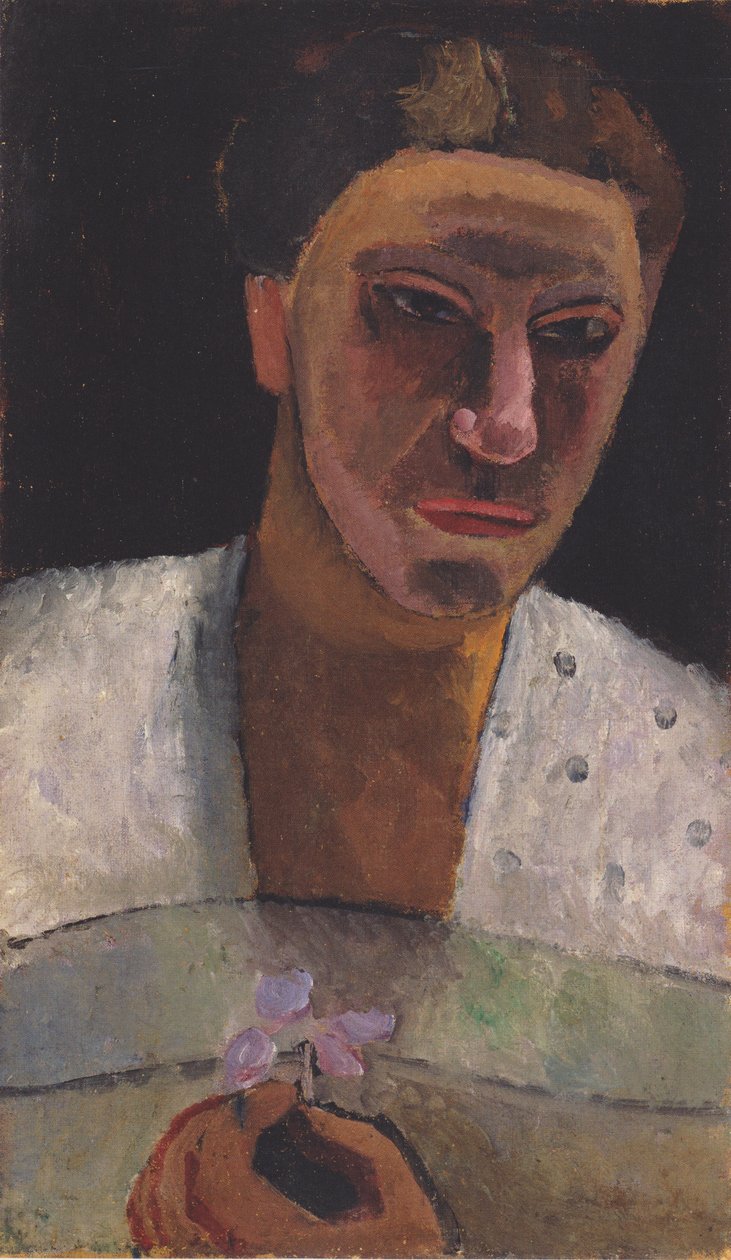 Bust of Lee Hoetger with Flower by Paula Modersohn-Becker