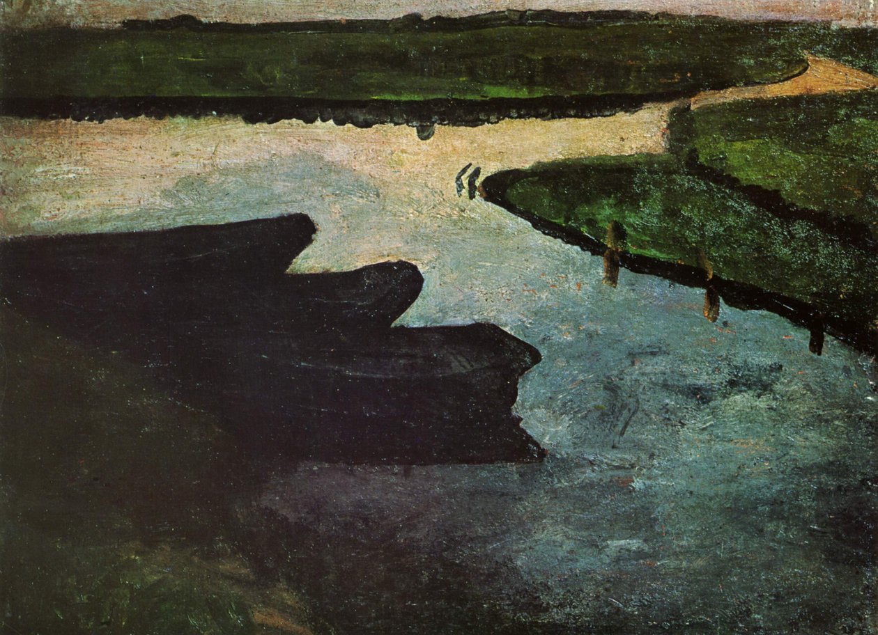 Moor Canal with Peat Boats by Paula Modersohn-Becker