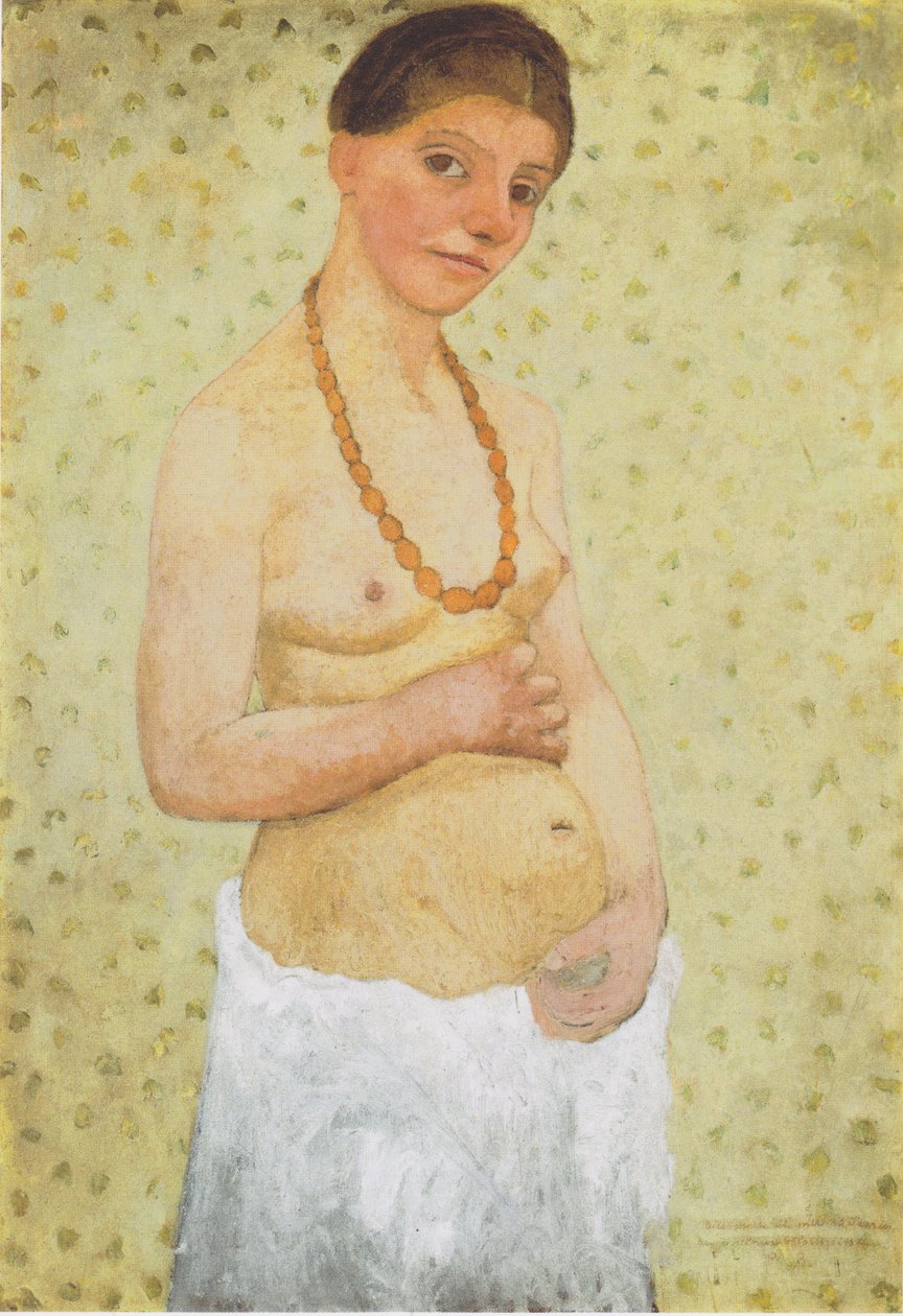 Self-Portrait on the 6th Wedding Anniversary by Paula Modersohn-Becker