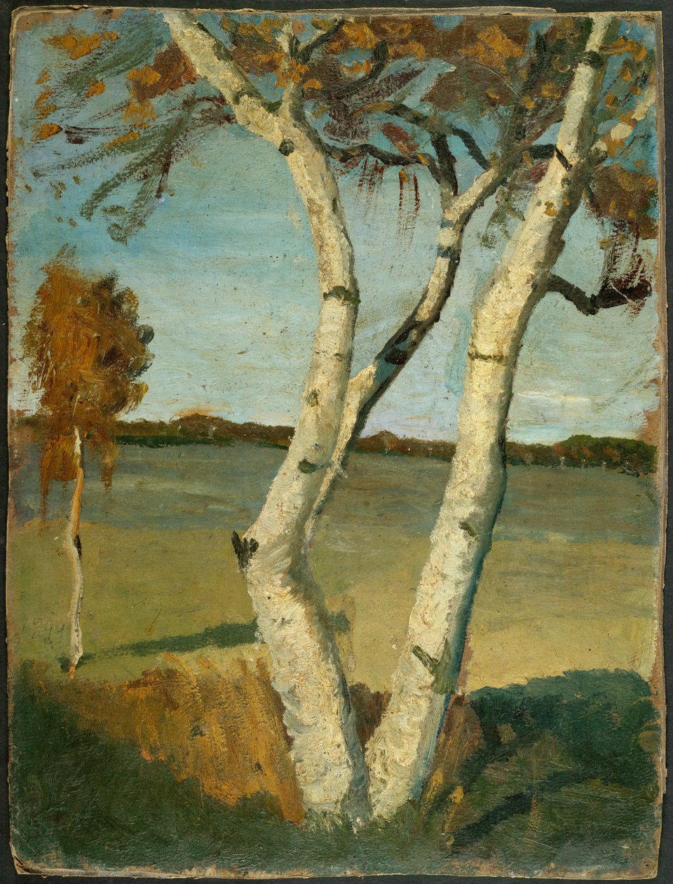 Two-Stemmed Birch in Landscape by Paula Modersohn-Becker