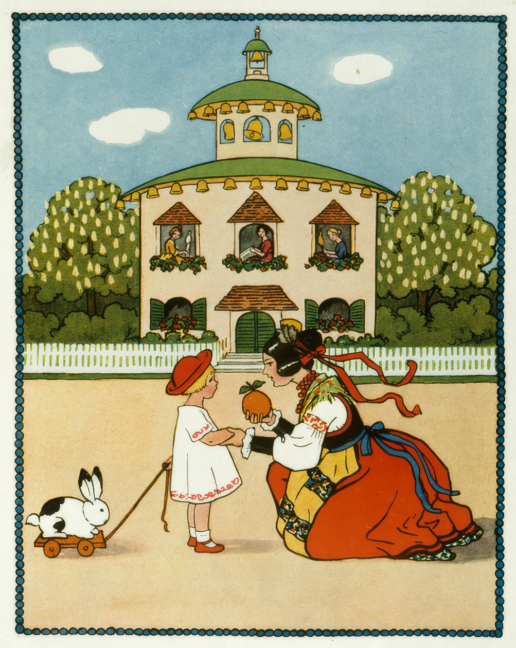 In Rome Stands a Bell House, Three Beautiful Maidens Look Out by Pauli Ebner
