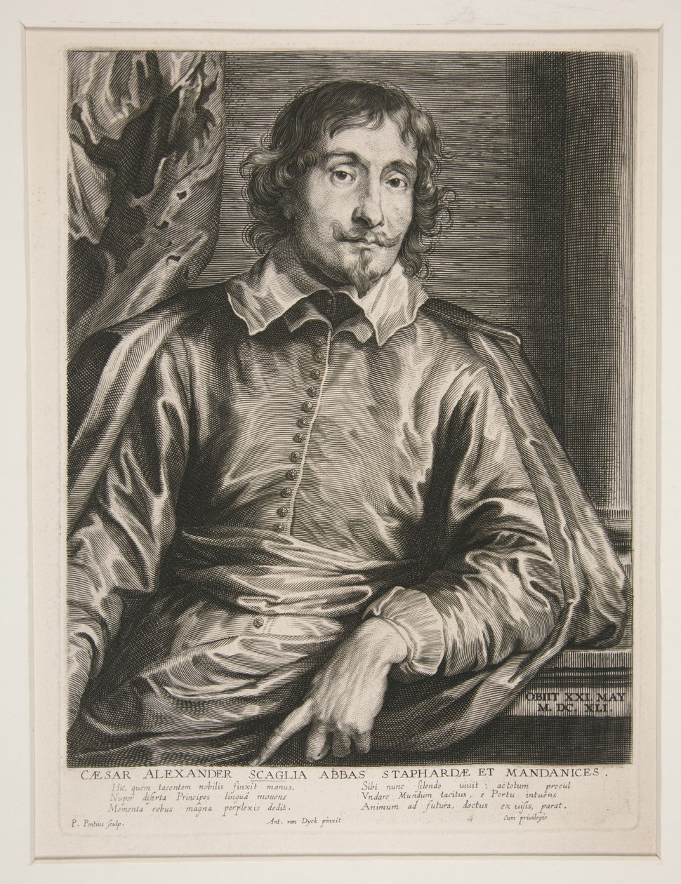 Portrait of Abbe Caesar Alexander Scaglia by Paulus Pontius