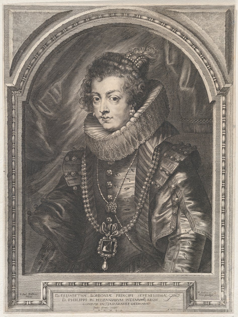 Portrait of Elisabeth of Bourbon, Queen of Spain, 1632 by Paulus Pontius