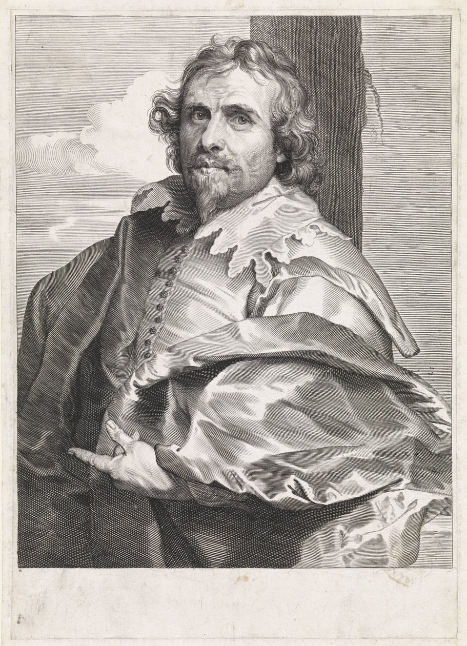 Portrait of the Painter Daniël Mijtens (I) by Paulus Pontius