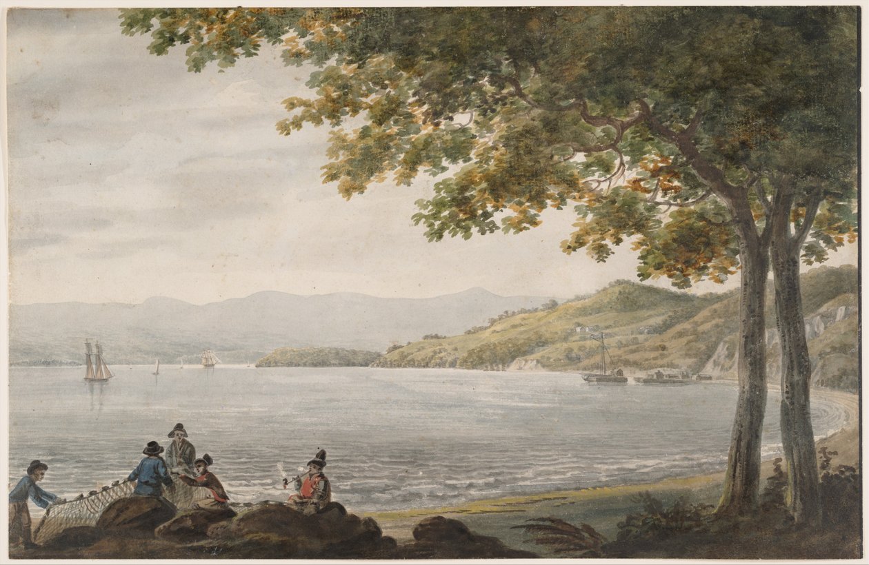 Shad Fishermen on the Shore of the Hudson River by Pavel Petrovich Svinin