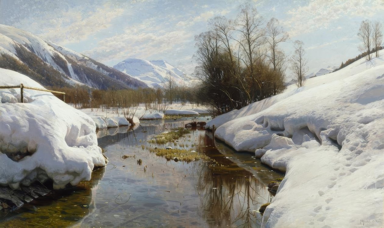 Winter Sun in Engadin by Peder Monsted