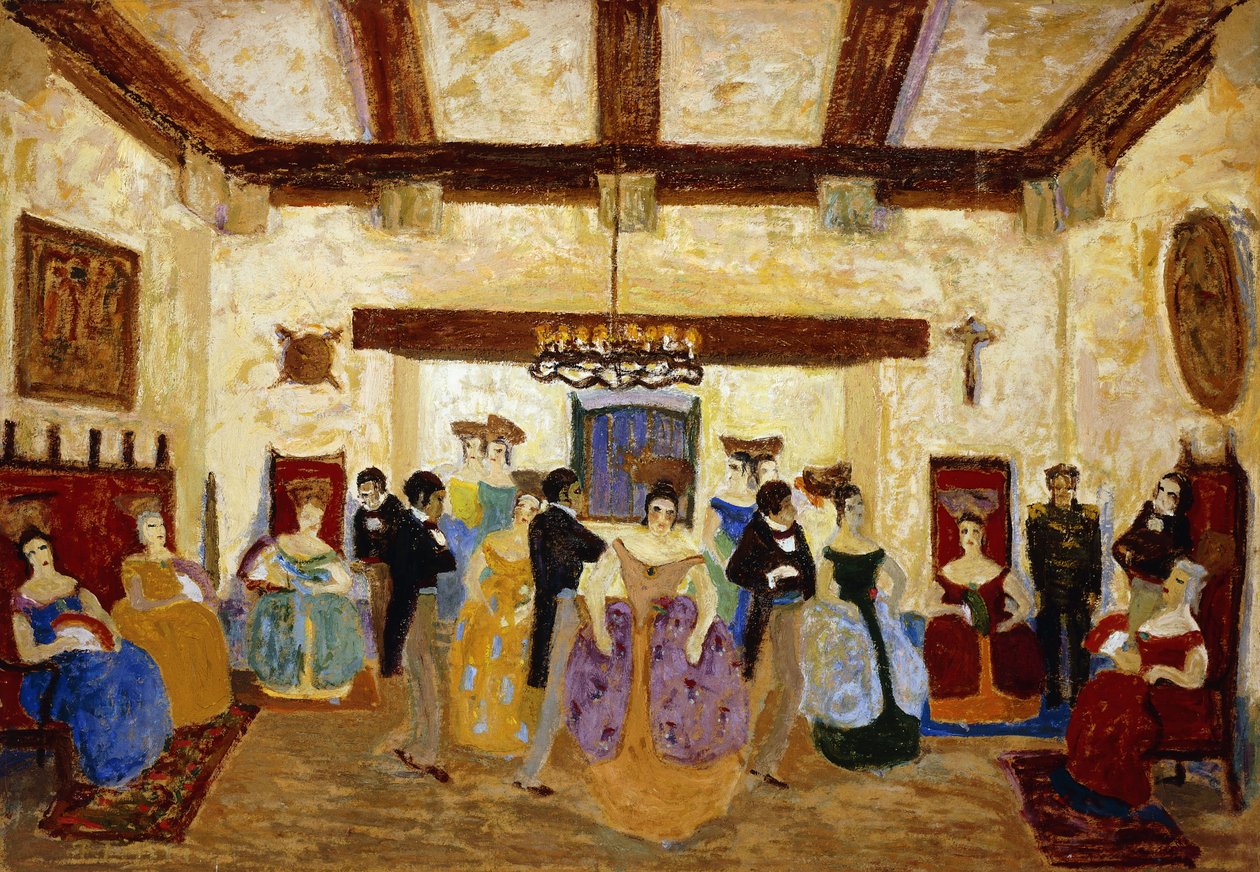 Colonial Meeting by Pedro Figari