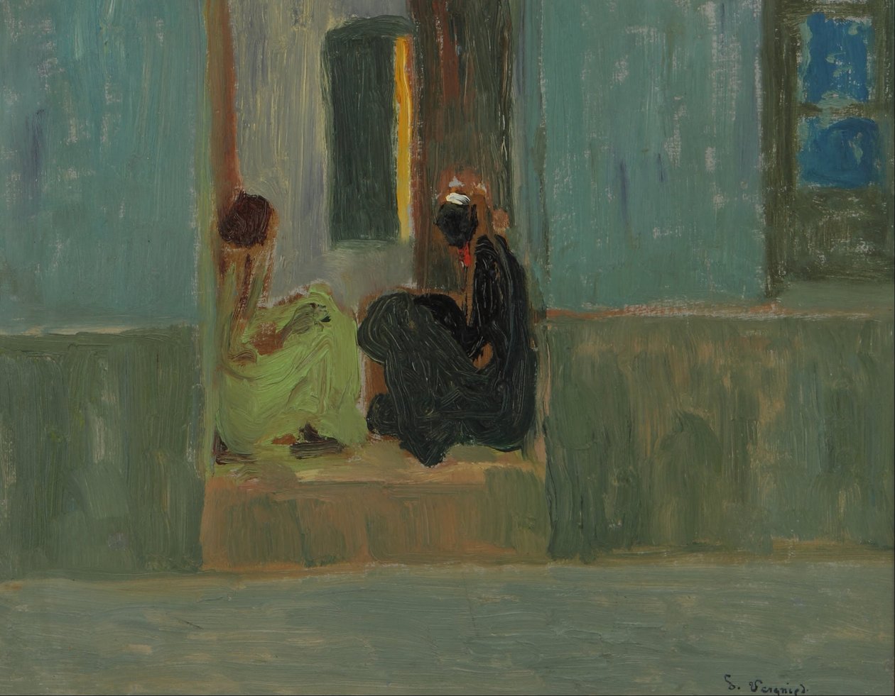 Black Women at the Door or Black Women in the Entrance Hall by Pedro Figari