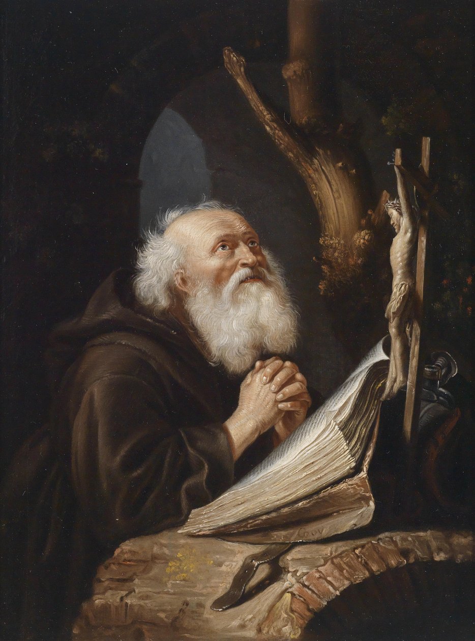 A Praying Hermit by Peeter Gijsels