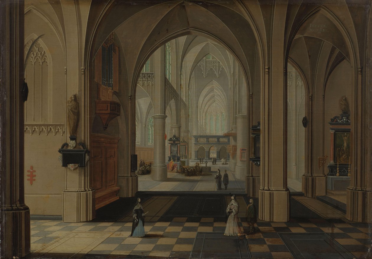 Interior of an Imaginary Gothic Church, Looking East by Peeter Neeffs (I)