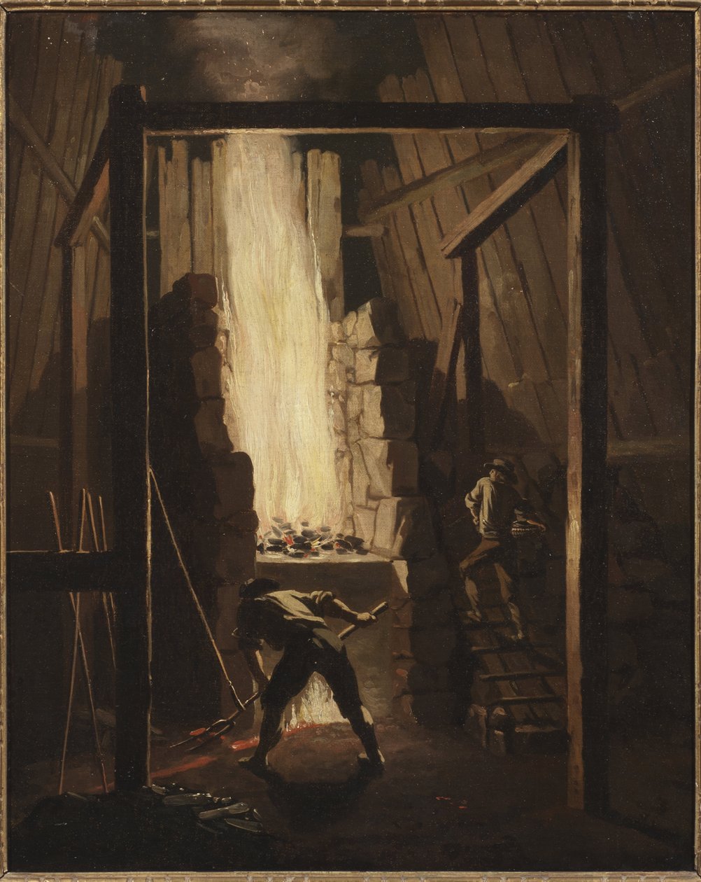 Interior of the Copper Foundry in Falun by Pehr Hilleström