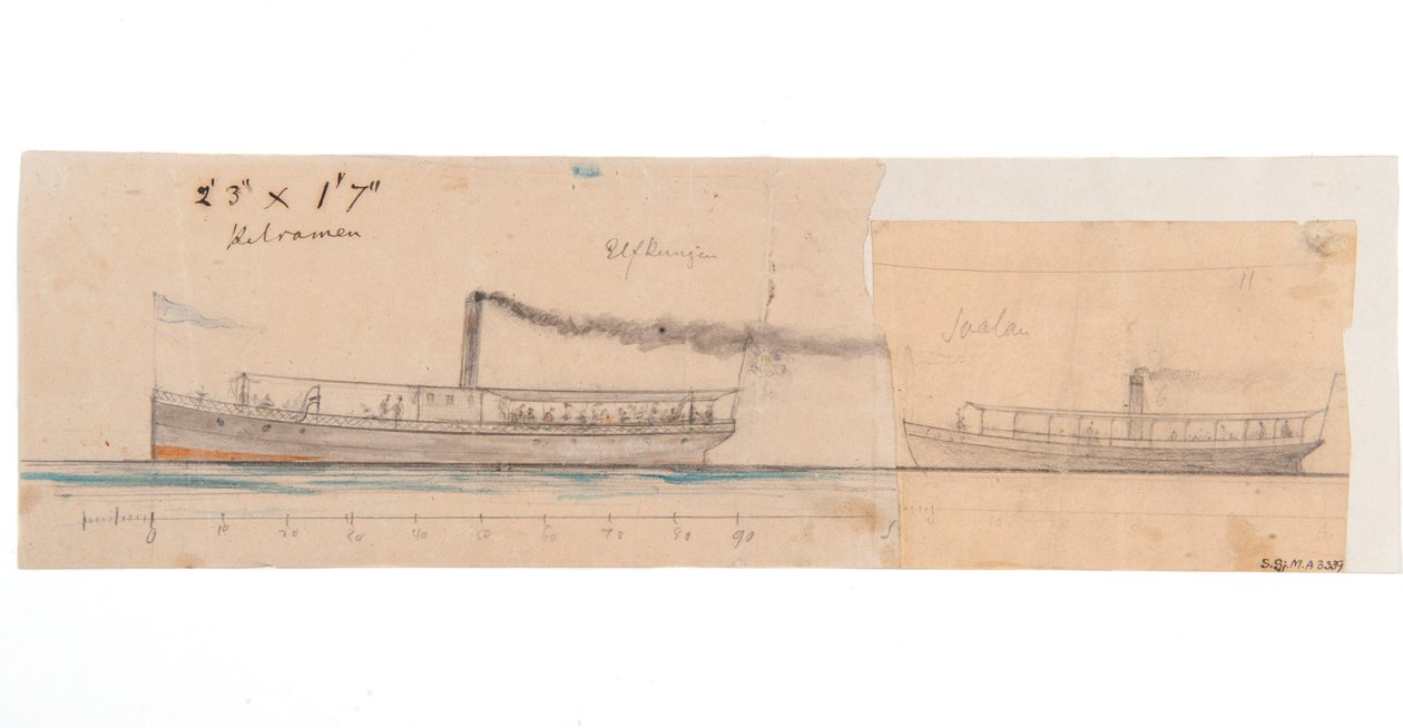 Steamboat ELFKUNGEN; Steamboat SVALAN by Per Wilhelm Cedergren