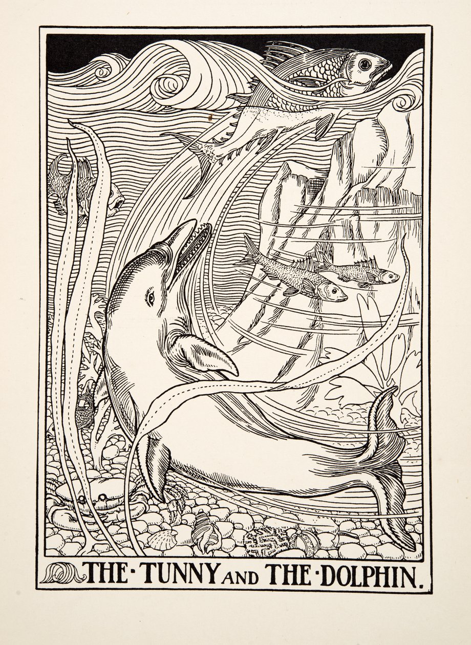 The Tunny and the Dolphin, from A Hundred Fables of Aesop by Percy J. Billingshurst