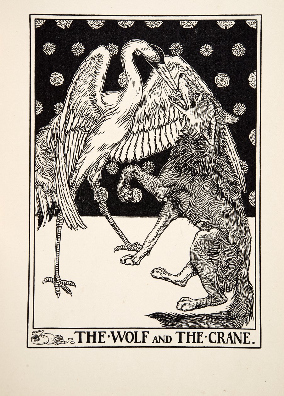 The Wolf and the Crane, from A Hundred Fables of