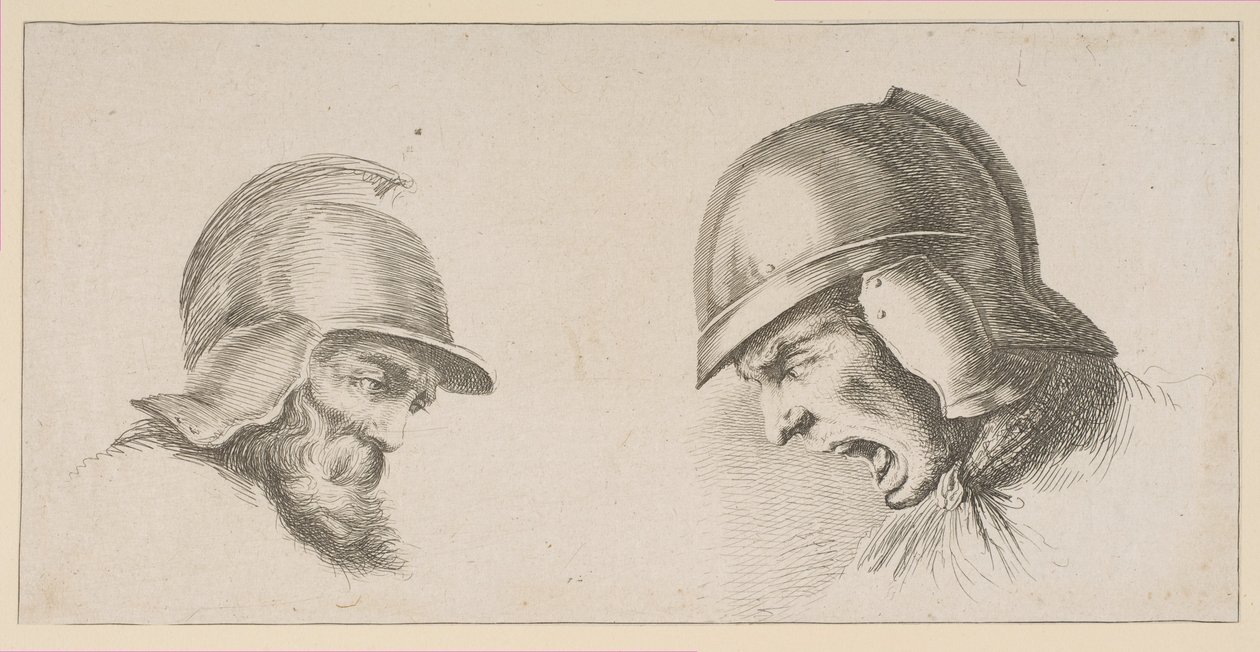 Two Heads of Old Soldiers by Peregrine Lovell