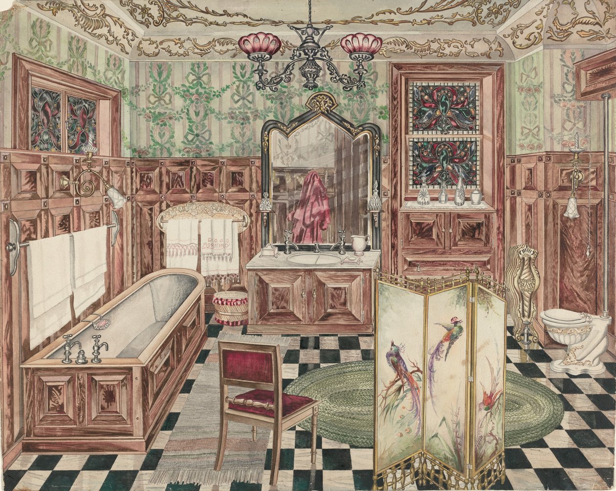 Bathroom, 1935-1942 by Perkins Harnly