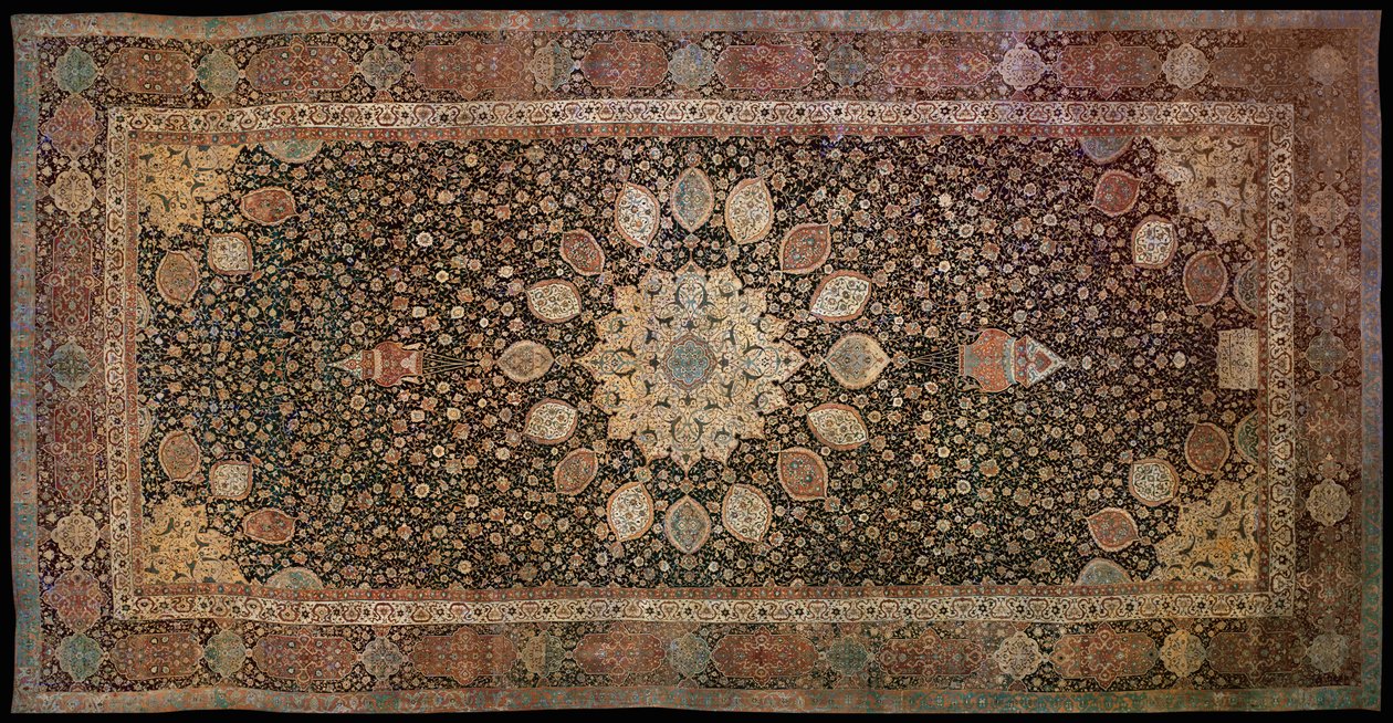 Ardabil carpet made for the mosque at Ardabil, Iran, 1530s by Persian School