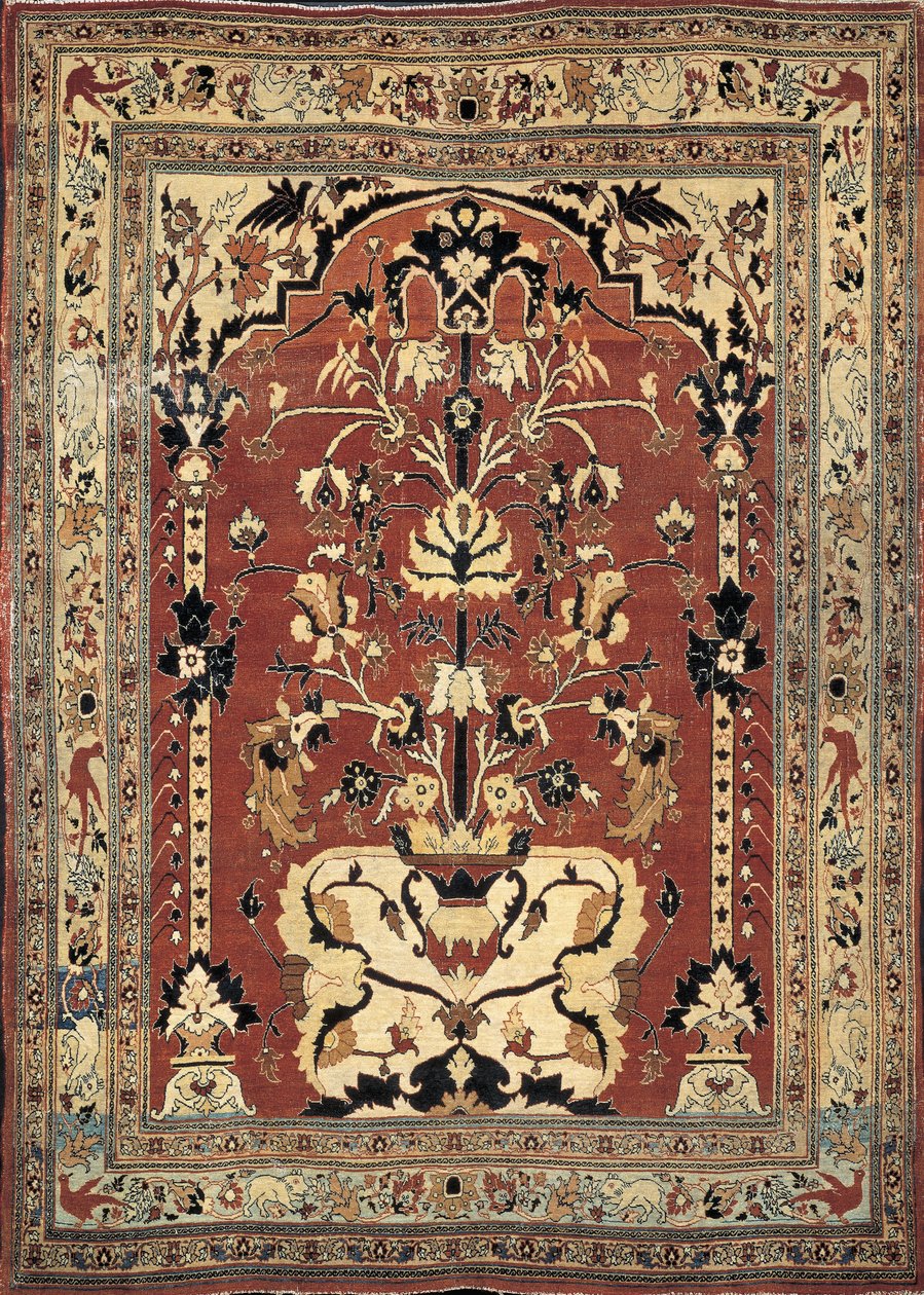 Close-up of a Tabriz Haji Jalili carpet, Iran by Persian School
