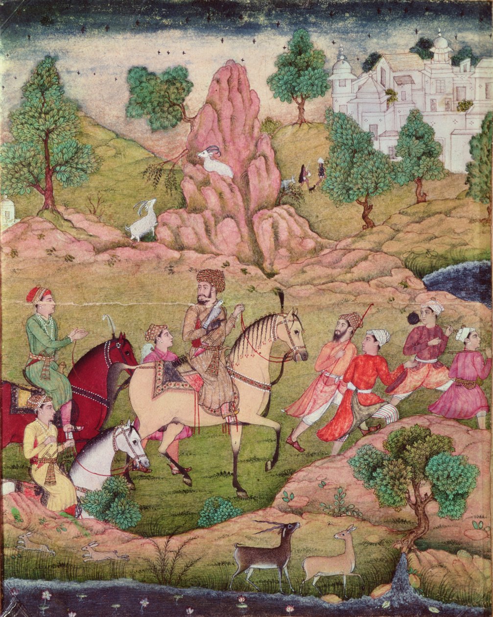 Hunting with a Falcon, Safavid Dynasty (1502-1736) by Persian School