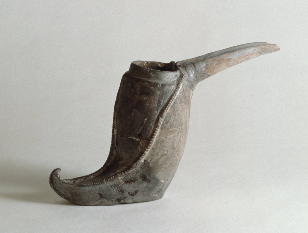 Vessel in the form of a boot, from Kaluraz, Gilan, Iran, c.1st millennium BC by Persian School