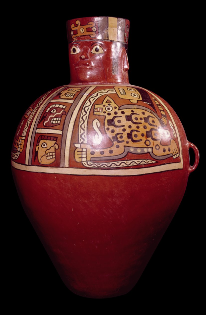 Ceremonial polychrome jar, Rukana style, La Victoria, Churunga, Cuenca de Ocona by Peruvian School