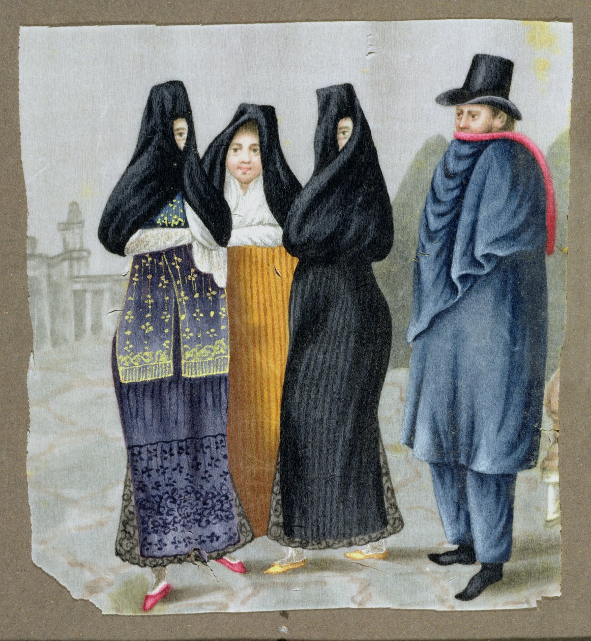 On the Streets of Lima, c.1820 by Peruvian School