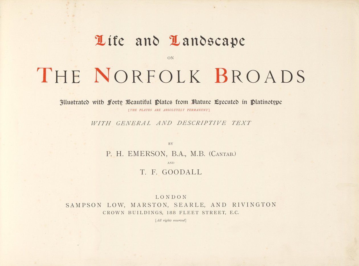 Life and Landscape on the Norfolk Broads by Peter Henry Emerson