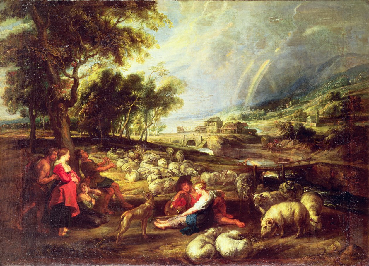 Landscape with Rainbow by Peter Paul Rubens