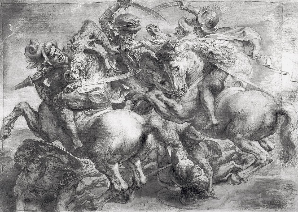 The Battle of Anghiari (after Leonardo da Vinci) by Peter Paul Rubens