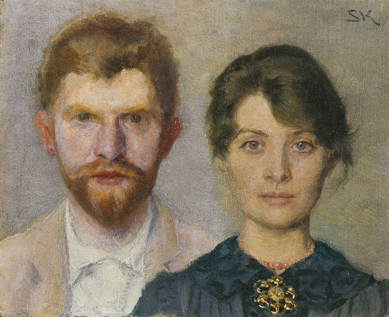 Double-Portrait of Marie and P.S. Krøyer by Peder Severin Krøyer