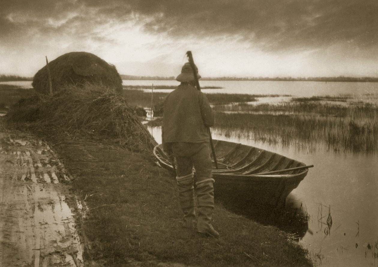 Marsh Man on his way to cut Schoof-stuff, c.1886 by Peter Emerson und Thomas Goodall