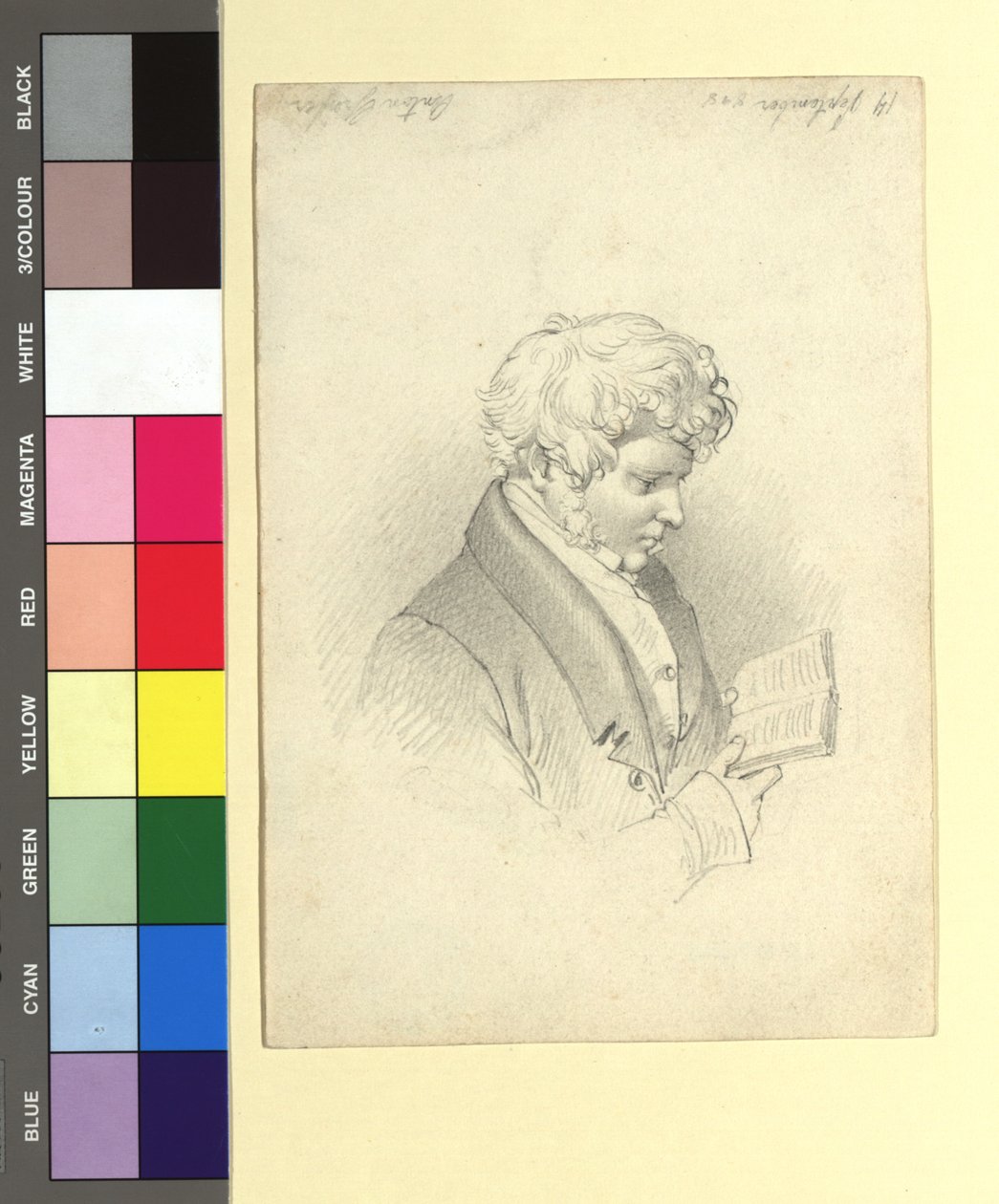 Anton Gräffer (1786-1852), music writer, composer, guitarist by Peter Fendi