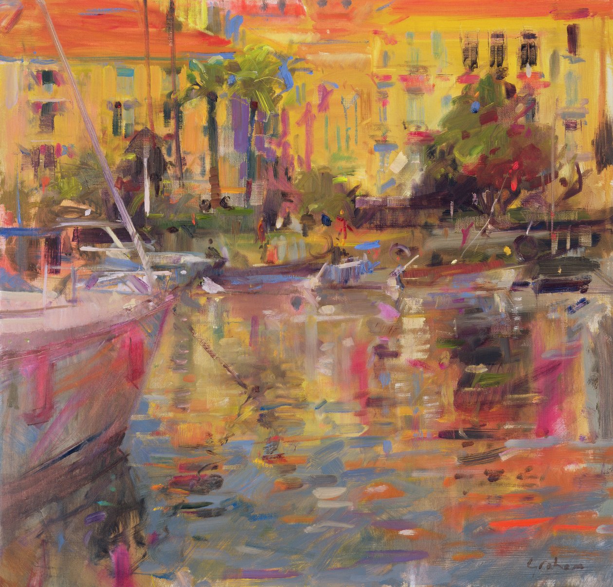 Riviera Moorings by Peter Graham (Contemporary)