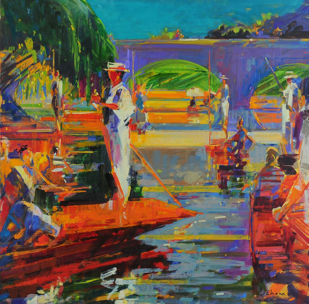 Boaters, Cambridge by Peter Graham