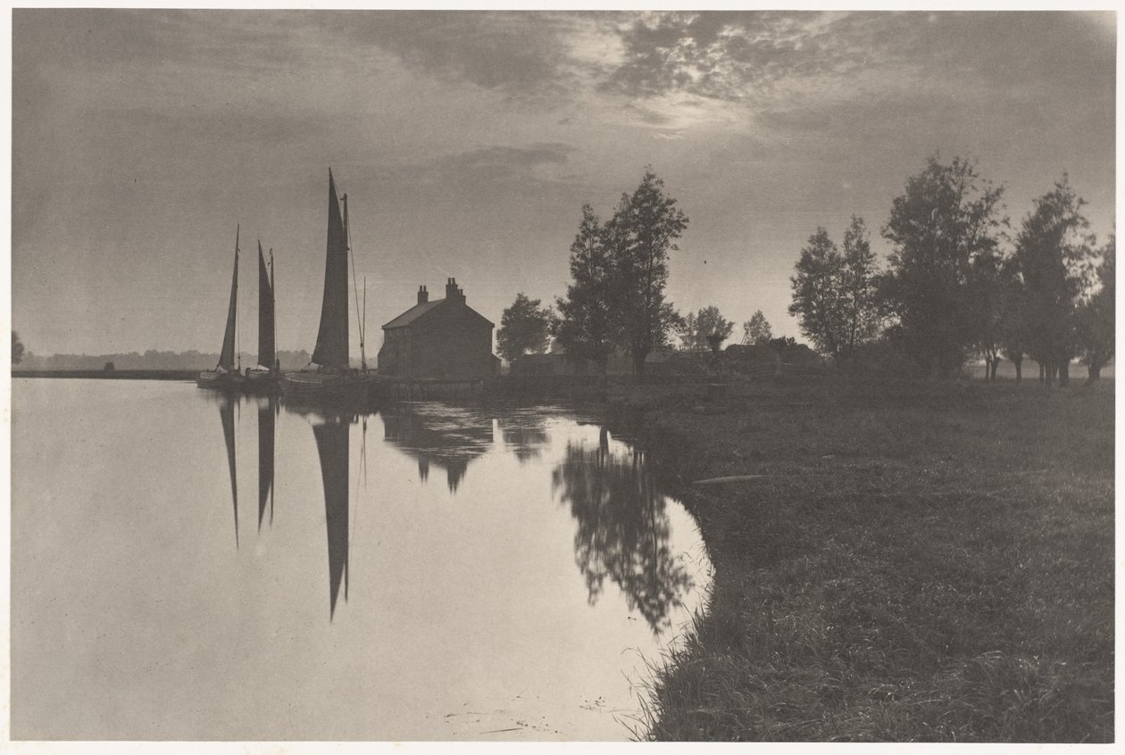 Cantley: Wherries Waiting for the Turn of the Tide by Peter Henry Emerson