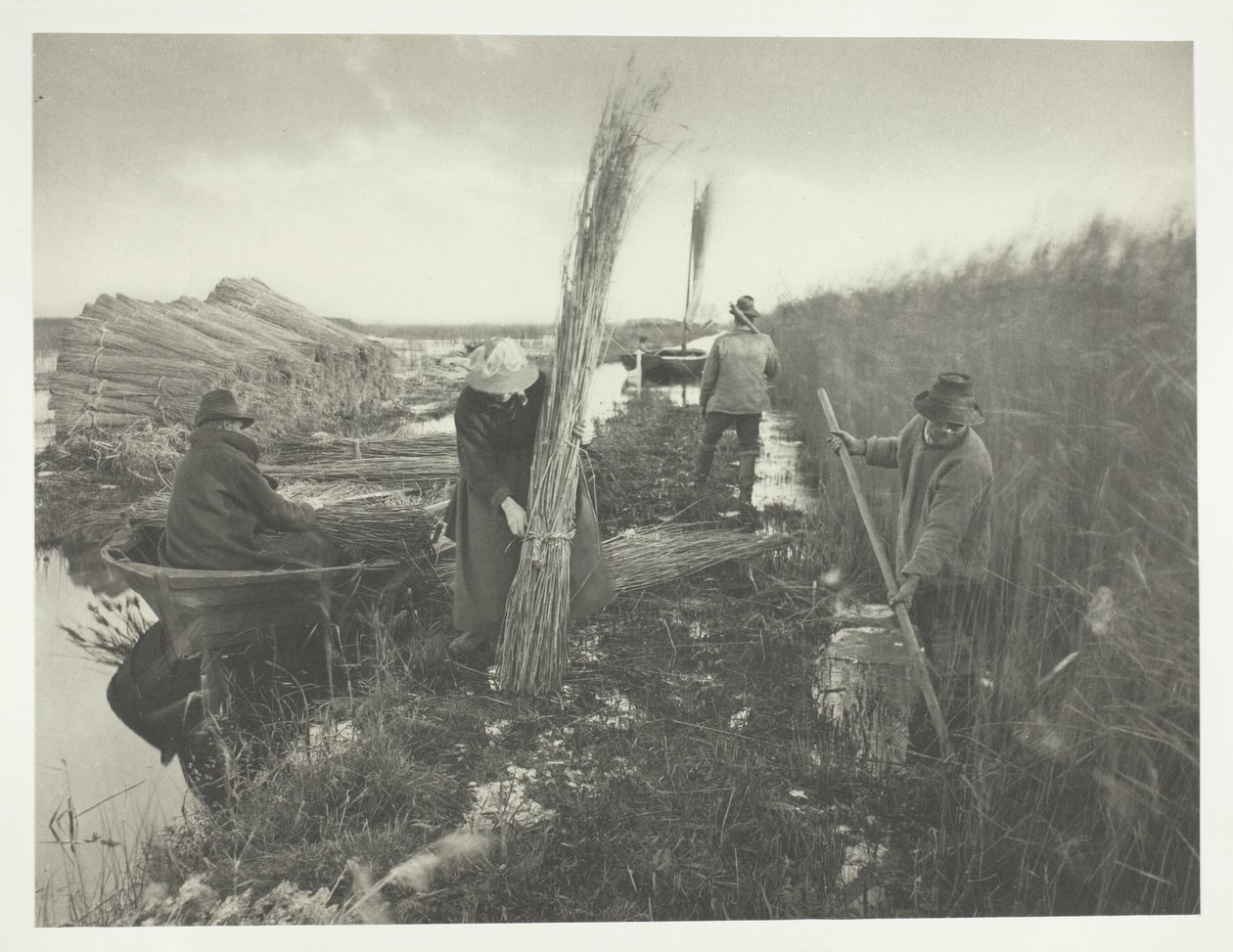 During the Reed Harvest by Peter Henry Emerson