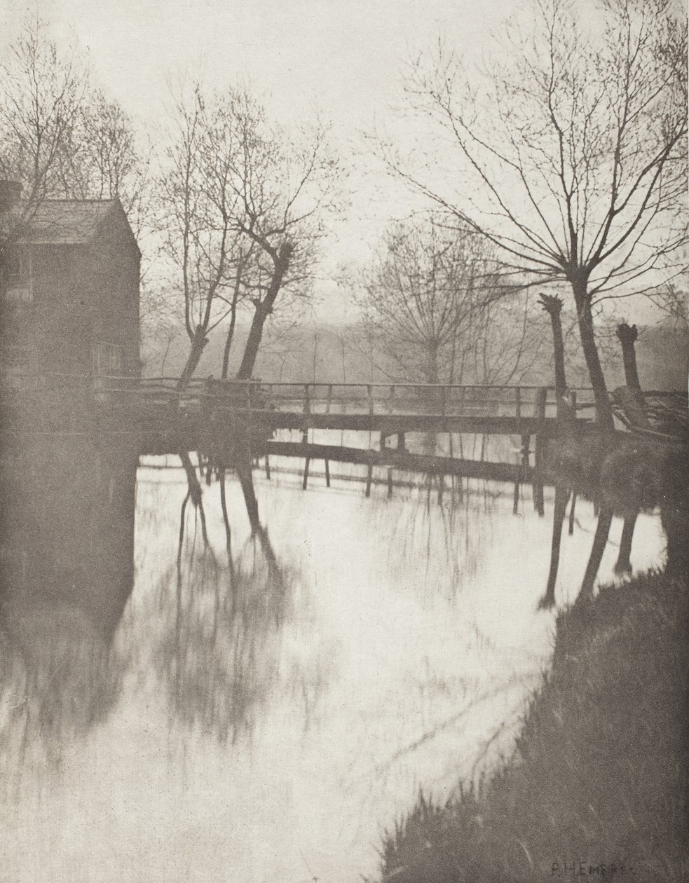 Footbridge Near Chingford by Peter Henry Emerson